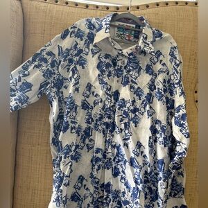 Robert Graham 2xL pattern embroidered button up men’s